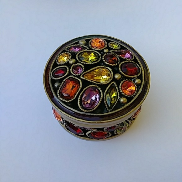 Unsigned Accessories - 2/$20 Trinket Box Faceted Stones w/Lid NEW